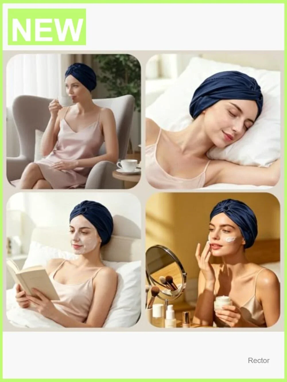 100% Mulberry Silk Bonnet for Sleeping - Hair Night Cap